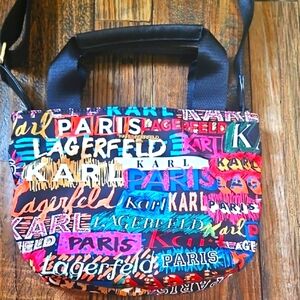 Karl‎ Lagerfeld Colorful Typography Crossbody Bag.